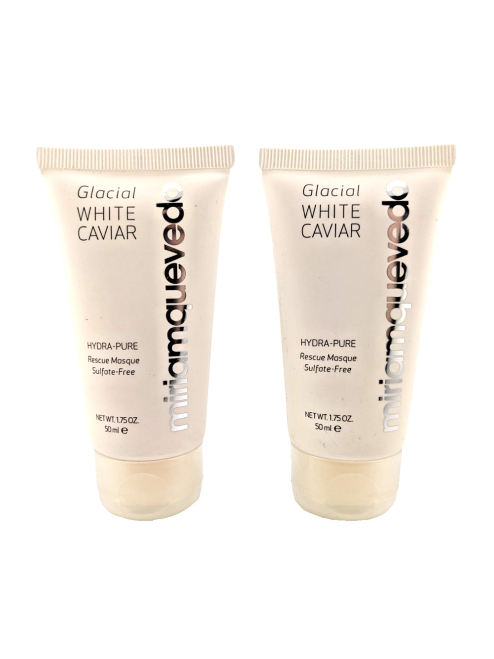 2PACK miriamquevedo Glacial White Caviar Hydra-Pure Rescue Hair Masque 1.75oz Ea